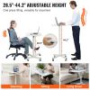 VEVOR Mobile Standing Desk, 28.5"-44.2" Gas-Spring Height Adjustable Sit-Stand Desk