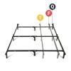 7" Adjustable Metal Bed Frame;  Black;  Adjusts Twin - Queen