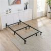 7" Adjustable Metal Bed Frame;  Black;  Adjusts Twin - Queen