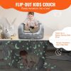 VEVOR Fold-out Kids Sofa, Glow-in-the-Dark Kids Couch Chair, 2-in-1 Children Convertible Sofa to Lounger