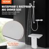 VEVOR Folding ABS Shower Seat, 15.7'' x 16.7'' Unfolded, Wall Mounted Fold Up Shower Bench with 440 lbs Load Capacity