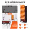 VEVOR File Wall Rack, One-Piece 12 Pockets Mesh Wall File Holder, Wall Mounted Magazine Mail Paper & Document Storage Folder