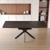 Extendable Dining Table Table Set for 6-8 Person for Dining Room
