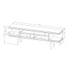 Manhattan Comfort Utopia 70.47" TV Stand with Splayed Wooden Legs and 4 Shelves in Maple Cream
