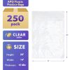 Plastic Produce Bags Roll of 250 pcs, 14" x 20" Clear Plastic Bags for Food Storing and Transporting
