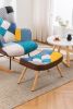 Rocking Chair and Ottoman, Tufted Upholstered Rocking Chair for Nursery