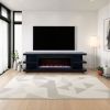 Laurel Canyon 82 inch Fireplace TV Stand for TVs up to 90 inches, Minimal Assembly, Clove Finish