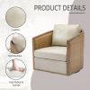 COOLMORE Swivel Barrel Chair, Comfy Round Accent Sofa Chair for Living Room, 360 Degree Swivel Barrel Club Chair, Leisure Arm Chair for Nursery, Hotel