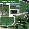 24Pcs 24in*16in Artificial Boxwood Topiary Hedge Plant Grass Backdrop Fence Privacy Screen Grass Wall Decoration For Balcony Garden Fence