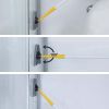 Tub Tile Scrubber Brush 2 in 1 Cleaning Brush Pole Stiff Bristles Scouring Pads for Cleaning Bathroom Kitchen Toilet Wall Tub Tile Sink Non-scratch