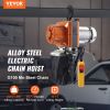 VEVOR Electric Chain Hoist, 2200 lbs/1 ton Capacity, 10 ft Lifting Height, 10 ft/min Speed, 120V, Single Phase Overhead Crane with G100 Chain