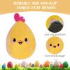 1 Easter Chick Bath Mat Non-slip, Imitation Cashmere Carpet, Colorful Little Yellow Chicken Bathroom Decorative Floor Mat, 24x15 Inch Machine Washable