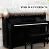 Beige Dustproof Piano Cloth Piano Cover Old Gold Lace Upright Piano Dust Cover