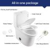 1.1/1.6 GPF Elongated Comfort Height Super Quite Flushing Floor Mounted One-Piece Toilet, CUPC Certified, WaterSense Cetified, Ceramic, White Color