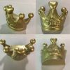 Gold Crown Drawer Knobs Retro Girls Room Wardrobe Pulls Decor, 3 Pcs