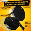 Hook and Loop Tape Roll with Heavy Duty Adhesive Industrial Strength Easy to Cut Strong Hook and Loop Strips with Sticky Back Black 1 Inch x 30 Feet