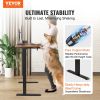 VEVOR Height Adjustable Desk, 47.2 x 23.6 in with Drawer, 3-Key Modes Electric Standing Desk,Whole Piece Desk Board, Dual Metal Frame