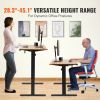 VEVOR Height Adjustable Desk, 47.2 x 23.6 in, 3-Key Modes Electric Standing Desk, Whole Piece Desk Board, Sturdy Dual Metal Frame
