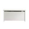 Beginnings Hinged Safety Top Wooden Toy Chest/Bench;  Soft White Finish