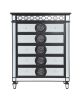 ACME Varian II Chest in Black Velvet & BLACK & Sliver FINISH BD00588