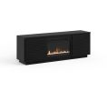Bridgevine Home Stardust 73 inch Fireplace TV Stand for TVs up to 85 inches, Black Finish