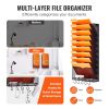 VEVOR File Wall Rack, Two-Piece 10 Pockets Mesh Wall File Holder, Wall Mounted Magazine Mail Paper & Document Storage Folder