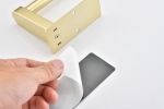 2 Pack Paper Towel Holder Wall Mount, Brushed gold Paper Towel Holder Under Cabinet, Self Adhesive Paper Towel Holders