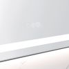 30 x 30 Inch LED Bathroom Mirror with Front and Backlight, Wall Mounted Vanity Mirror with Aluminum Frame, Anti-Fog, Memory, 3 Colors