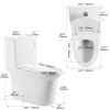 1.1/1.6 GPF Elongated Comfort Height Super Quite Flushing Floor Mounted One-Piece Toilet, CUPC Certified, WaterSense Cetified, Ceramic, White Color