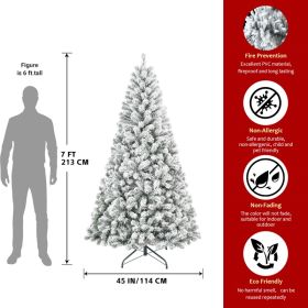 PVC, Christmas Tree, Christmas Decorations,  With Lights (Option: 7ft)