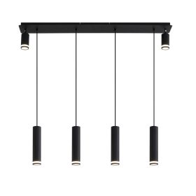 Angelina 6 - Light Matte Black Kitchen Island Pendant No Bulb (Color: black)