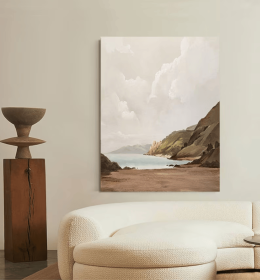 Large Abstract Landscape Oil Painting on Canvas Hand-painted Mountain and Lake Canvas Wall Art Modern Nature Wall Art for Living Room (Style: 01, size: 70x100cm)