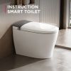 Smart Toilet with Tank Built In, One Piece Bidet Toilet, Instant Warm Water, Heated Seat, Foam Shield, Sensor to Open/Close/Flush, ADA Height