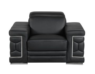 Top Grain Italian Leather Chair (Color: as Pic)