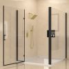 8in. * 8in. Ceiling Mount High Pressure Rainfall Shower Head, 360 Degree Adjustable Square Rain Shower Head, Oil Rubber Bronze, Chrome, Gold