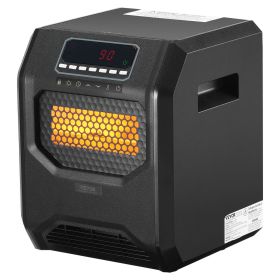 VEVOR Infrared Heater, 1500W Remote Control Electric Space Heater, LED Patio Heater w/ 3 Speeds & Timer & Overheat/Tip-Over Protection & Child Lock (Product Type: Box Shaped Plastic Box)