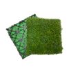 Artificial Grass Turf Tiles Interlocking Set of 35pcs, Fake Grass Tiles Self-draining for Pet Indoor/Outdoor Flooring Decor, 12x12in