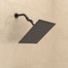 8in. * 8in. Ceiling Mount High Pressure Rainfall Shower Head, 360 Degree Adjustable Square Rain Shower Head, Oil Rubber Bronze, Chrome, Gold