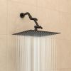 8in. * 8in. Ceiling Mount High Pressure Rainfall Shower Head, 360 Degree Adjustable Square Rain Shower Head, Oil Rubber Bronze, Chrome, Gold