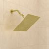 8in. * 8in. Ceiling Mount High Pressure Rainfall Shower Head, 360 Degree Adjustable Square Rain Shower Head, Oil Rubber Bronze, Chrome, Gold