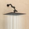 8in. * 8in. Ceiling Mount High Pressure Rainfall Shower Head, 360 Degree Adjustable Square Rain Shower Head, Oil Rubber Bronze, Chrome, Gold