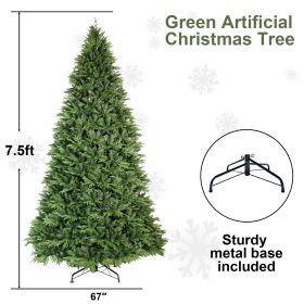 PVC Christmas Tree, Christmas Decorations, Green (Option: Half of 15ft)